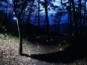 Waldadvent in der Fatima-Grotte (Foto: Karl-Franz Thiede)